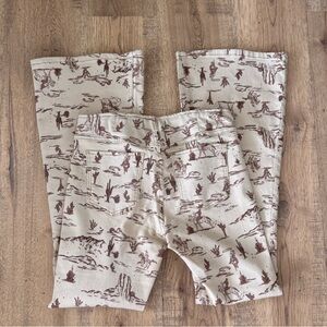 Free People We the Free Penny Pull-On Printed Flare Jeans
